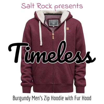 Image of men's hoodie with text and metadata overlays